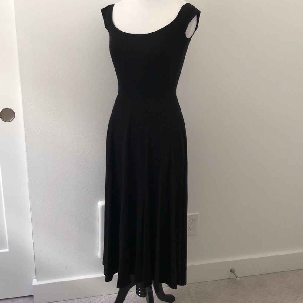 Reformation black off shoulder maxi midi dress size 0 2